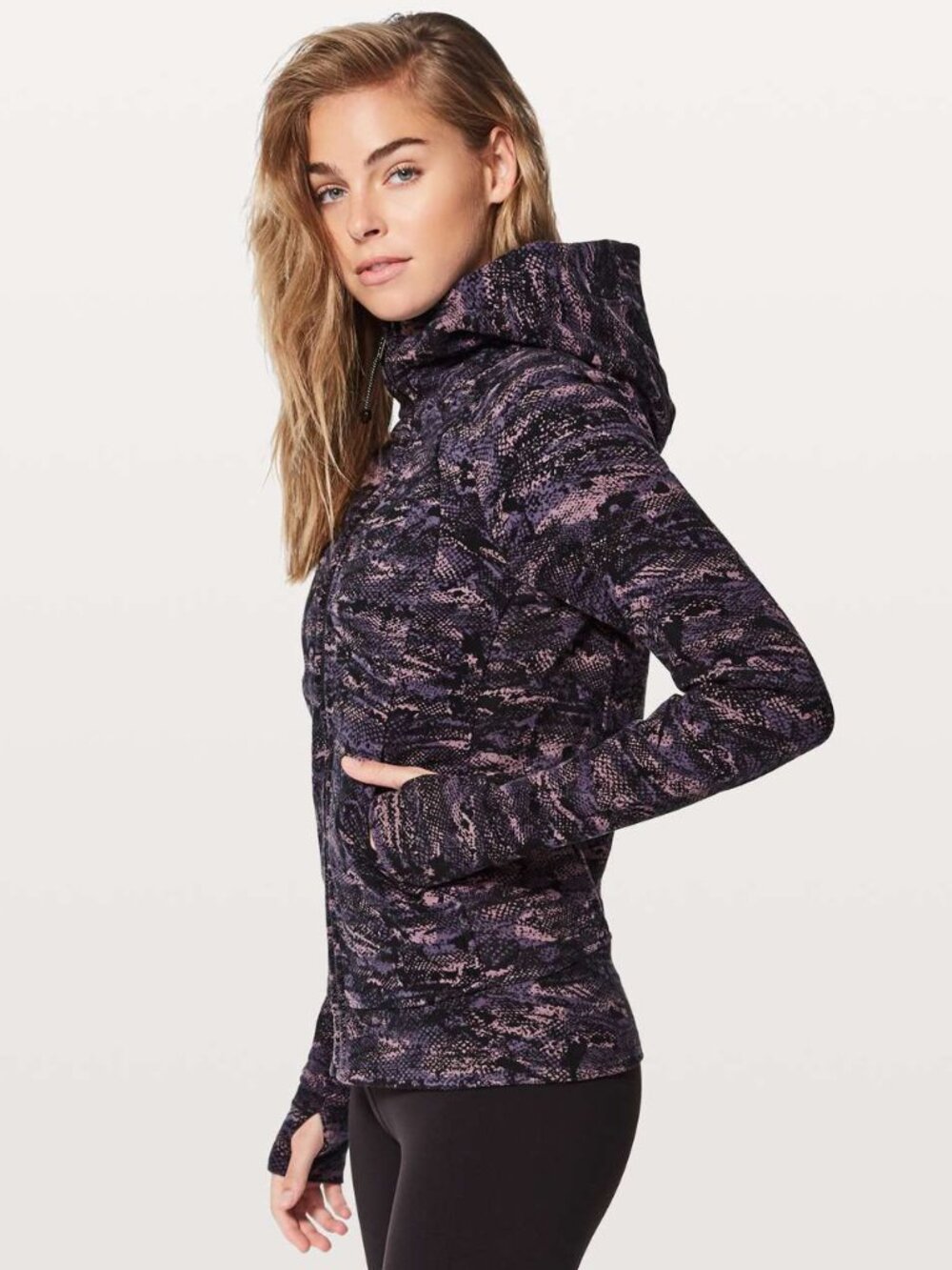 Lululemon Scuba Hoodie Sweatshirt Rip Wave Purple Thunder Black 6